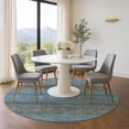 thumbnail image 1 of Addison Rugs Mayfield Premium Machine Washable Transitional Geometric Blue Round Rug, 8' x 8', 1 of 6