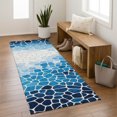 thumbnail image 1 of Addison Rugs Mayfield Premium Machine Washable Transitional Geometric Blue Runner Rug, 2'3" x 7'6", 1 of 6