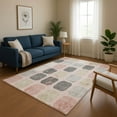 thumbnail image 1 of Addison Rugs Mayfield Premium Machine Washable Transitional Geometric Blush Rectangle Rug, 5' x 7'6", 1 of 7