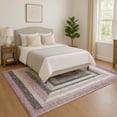 thumbnail image 1 of Addison Rugs Mayfield Premium Machine Washable Transitional Geometric Blush Rectangle Rug, 9' x 12', 1 of 7
