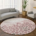 thumbnail image 1 of Addison Rugs Mayfield Premium Machine Washable Transitional Geometric Blush Round Rug, 8' x 8', 1 of 6