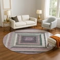 thumbnail image 1 of Addison Rugs Mayfield Premium Machine Washable Transitional Geometric Blush Round Rug, 8' x 8', 1 of 6