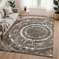thumbnail image 1 of Addison Rugs Mayfield Premium Machine Washable Transitional Geometric Brown Rectangle Rug, 3' x 5', 1 of 6