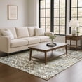 thumbnail image 1 of Addison Rugs Mayfield Premium Machine Washable Transitional Geometric Brown Rectangle Rug, 8' X 10' Machine Washable Transitional Geometric Brown Oversized Sherpa Throw Blanket, 1 of 7