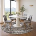 thumbnail image 1 of Addison Rugs Mayfield Premium Machine Washable Transitional Geometric Brown Round Rug, 8' x 8', 1 of 6