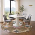 thumbnail image 1 of Addison Rugs Mayfield Premium Machine Washable Transitional Geometric Brown Round Rug, 8' x 8', 1 of 6