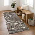 thumbnail image 1 of Addison Rugs Mayfield Premium Machine Washable Transitional Geometric Brown Runner Rug, 2'3" x 7'6", 1 of 6