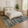 thumbnail image 1 of Addison Rugs Mayfield Premium Machine Washable Transitional Geometric Charcoal Rectangle Rug, 8' x 10', 1 of 7