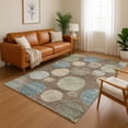 thumbnail image 1 of Addison Rugs Mayfield Premium Machine Washable Transitional Geometric Chocolate Rectangle Rug, 3' x 5', 1 of 6