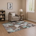 thumbnail image 1 of Addison Rugs Mayfield Premium Machine Washable Transitional Geometric Chocolate Rectangle Rug, 9' x 12', 1 of 7