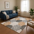 thumbnail image 1 of Addison Rugs Mayfield Premium Machine Washable Transitional Geometric Copper Rectangle Rug, 2'6" x 3'10", 1 of 7