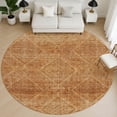 thumbnail image 1 of Addison Rugs Mayfield Premium Machine Washable Transitional Geometric Copper Round Rug, 8' x 8', 1 of 6