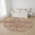 thumbnail image 1 of Addison Rugs Mayfield Premium Machine Washable Transitional Geometric Copper Round Rug, 8' x 8', 1 of 6