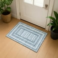thumbnail image 1 of Addison Rugs Mayfield Premium Machine Washable Transitional Geometric Denim Rectangle Rug, 1'8" x 2'6", 1 of 6