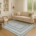 thumbnail image 1 of Addison Rugs Mayfield Premium Machine Washable Transitional Geometric Denim Rectangle Rug, 5' x 7'6", 1 of 7