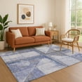 thumbnail image 1 of Addison Rugs Mayfield Premium Machine Washable Transitional Geometric Denim Rectangle Rug, 5' x 7'6", 1 of 7