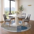 thumbnail image 1 of Addison Rugs Mayfield Premium Machine Washable Transitional Geometric Denim Round Rug, 8' x 8', 1 of 6