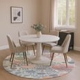 thumbnail image 1 of Addison Rugs Mayfield Premium Machine Washable Transitional Geometric Denim Round Rug, 8' x 8', 1 of 6
