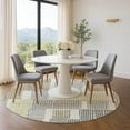 thumbnail image 1 of Addison Rugs Mayfield Premium Machine Washable Transitional Geometric Dune Round Rug, 8' x 8', 1 of 6