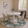 thumbnail image 1 of Addison Rugs Mayfield Premium Machine Washable Transitional Geometric Emerald Round Rug, 8' x 8', 1 of 6