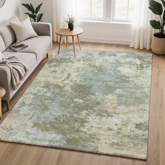 Addison Rugs Mayfield Premium Machine Washable Transitional Geometric Fern Rectangle Rug, 10' x 14'