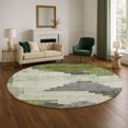 thumbnail image 1 of Addison Rugs Mayfield Premium Machine Washable Transitional Geometric Fern Round Rug, 8' x 8', 1 of 6