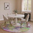 thumbnail image 1 of Addison Rugs Mayfield Premium Machine Washable Transitional Geometric Fern Round Rug, 8' x 8', 1 of 6