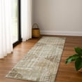thumbnail image 1 of Addison Rugs Mayfield Premium Machine Washable Transitional Geometric Fern Runner Rug, 2'3" X 7'6" Machine Washable Transitional Geometric Fern Oversized Sherpa Throw Blanket, 1 of 6