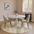 thumbnail image 1 of Addison Rugs Mayfield Premium Machine Washable Transitional Geometric Gold Round Rug, 8' x 8', 1 of 6