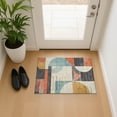 thumbnail image 1 of Addison Rugs Mayfield Premium Machine Washable Transitional Geometric Gray Rectangle Rug, 1'8" X 2'6" Machine Washable Transitional Geometric Gray Oversized Sherpa Throw Blanket, 1 of 6
