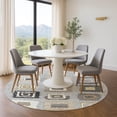 thumbnail image 1 of Addison Rugs Mayfield Premium Machine Washable Transitional Geometric Gray Round Rug, 8' x 8', 1 of 6