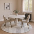 thumbnail image 1 of Addison Rugs Mayfield Premium Machine Washable Transitional Geometric Gray Round Rug, 8' x 8', 1 of 6