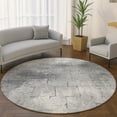 thumbnail image 1 of Addison Rugs Mayfield Premium Machine Washable Transitional Geometric Gray Round Rug, 8' x 8', 1 of 6