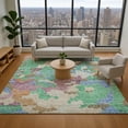 thumbnail image 1 of Addison Rugs Mayfield Premium Machine Washable Transitional Geometric Green Rectangle Rug, 2'6" x 3'10", 1 of 7