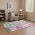 thumbnail image 1 of Addison Rugs Mayfield Premium Machine Washable Transitional Geometric Green Rectangle Rug, 5' x 7'6", 1 of 7