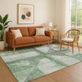 thumbnail image 1 of Addison Rugs Mayfield Premium Machine Washable Transitional Geometric Green Rectangle Rug, 5' x 7'6", 1 of 7