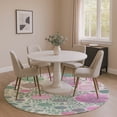 thumbnail image 1 of Addison Rugs Mayfield Premium Machine Washable Transitional Geometric Green Round Rug, 8' x 8', 1 of 6