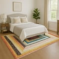 thumbnail image 1 of Addison Rugs Mayfield Premium Machine Washable Transitional Geometric Honey Rectangle Rug, 8' x 10', 1 of 7