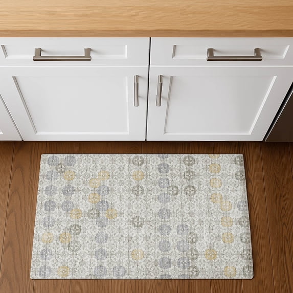 Addison Rugs Mayfield Premium Machine Washable Transitional Geometric Ivory Rectangle Rug, 1'8" x 2'6"