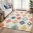 thumbnail image 1 of Addison Rugs Mayfield Premium Machine Washable Transitional Geometric Ivory Rectangle Rug, 5' x 7'6", 1 of 6