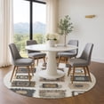thumbnail image 1 of Addison Rugs Mayfield Premium Machine Washable Transitional Geometric Ivory Round Rug, 8' x 8', 1 of 6