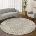 thumbnail image 1 of Addison Rugs Mayfield Premium Machine Washable Transitional Geometric Ivory Round Rug, 8' x 8', 1 of 6