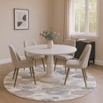 thumbnail image 1 of Addison Rugs Mayfield Premium Machine Washable Transitional Geometric Ivory Round Rug, 8' x 8', 1 of 6