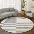 thumbnail image 1 of Addison Rugs Mayfield Premium Machine Washable Transitional Geometric Ivory Round Rug, 8' x 8', 1 of 6