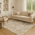 thumbnail image 1 of Addison Rugs Mayfield Premium Machine Washable Transitional Geometric Khaki Rectangle Rug, 5' x 7'6", 1 of 7