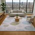 thumbnail image 1 of Addison Rugs Mayfield Premium Machine Washable Transitional Geometric Lavender Rectangle Rug, 2'6" x 3'10", 1 of 7