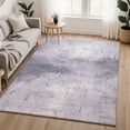 thumbnail image 1 of Addison Rugs Mayfield Premium Machine Washable Transitional Geometric Lavender Rectangle Rug, 3' x 5', 1 of 6