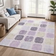 thumbnail image 1 of Addison Rugs Mayfield Premium Machine Washable Transitional Geometric Lavender Rectangle Rug, 5' x 7'6", 1 of 6