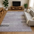 thumbnail image 1 of Addison Rugs Mayfield Premium Machine Washable Transitional Geometric Lavender Rectangle Rug, 8' x 10', 1 of 7