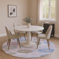 thumbnail image 1 of Addison Rugs Mayfield Premium Machine Washable Transitional Geometric Lavender Round Rug, 8' x 8', 1 of 6